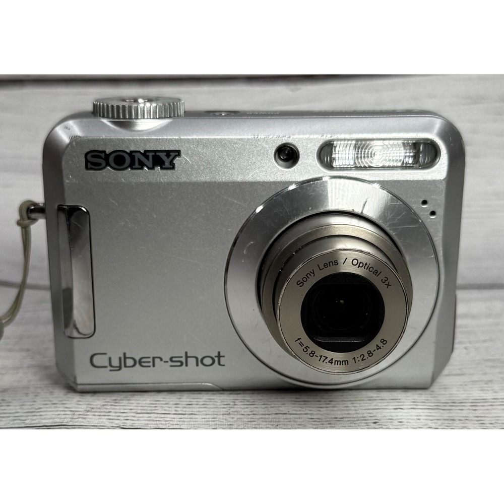 Sony Cyber-shot DSC-S650 7.2MP Digital Camera Silver 3x Optical Zoom Bundle